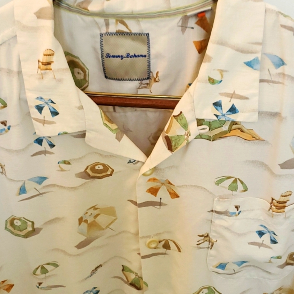 Tommy Bahama XXL short sleeve silk shirt